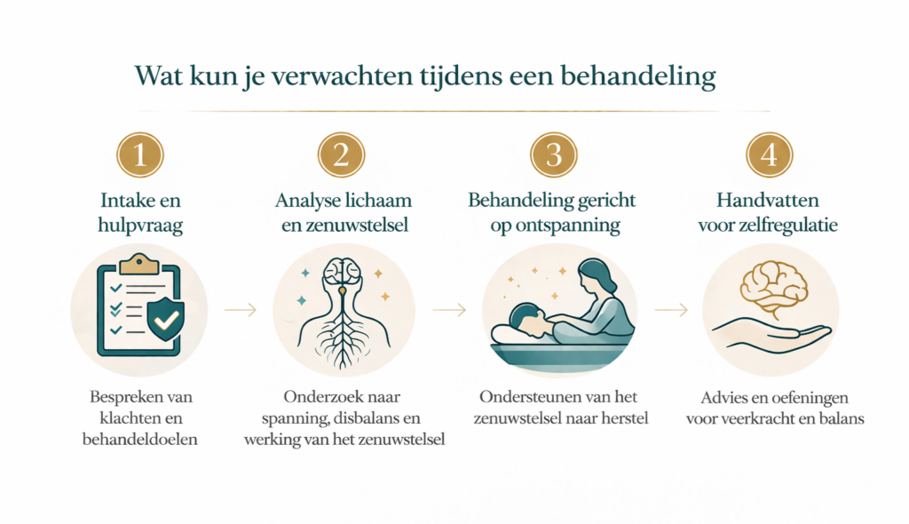 stappen in energetische therapie intake analyse zenuwstelsel behandeling ontspanning en zelfregulatie